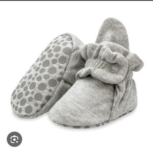 Zutano Cotton Gripper Baby Booties Grey Size 24 Months